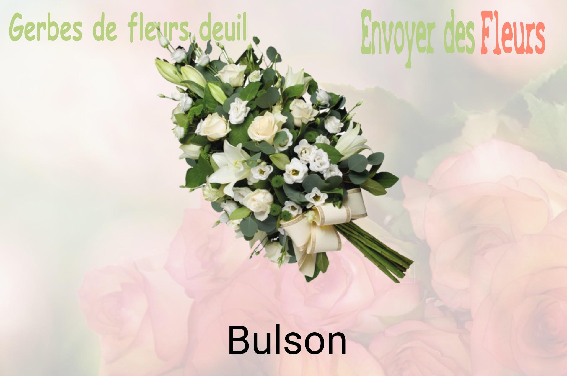 Gerbe de fleurs de deuil livrée à Bulson